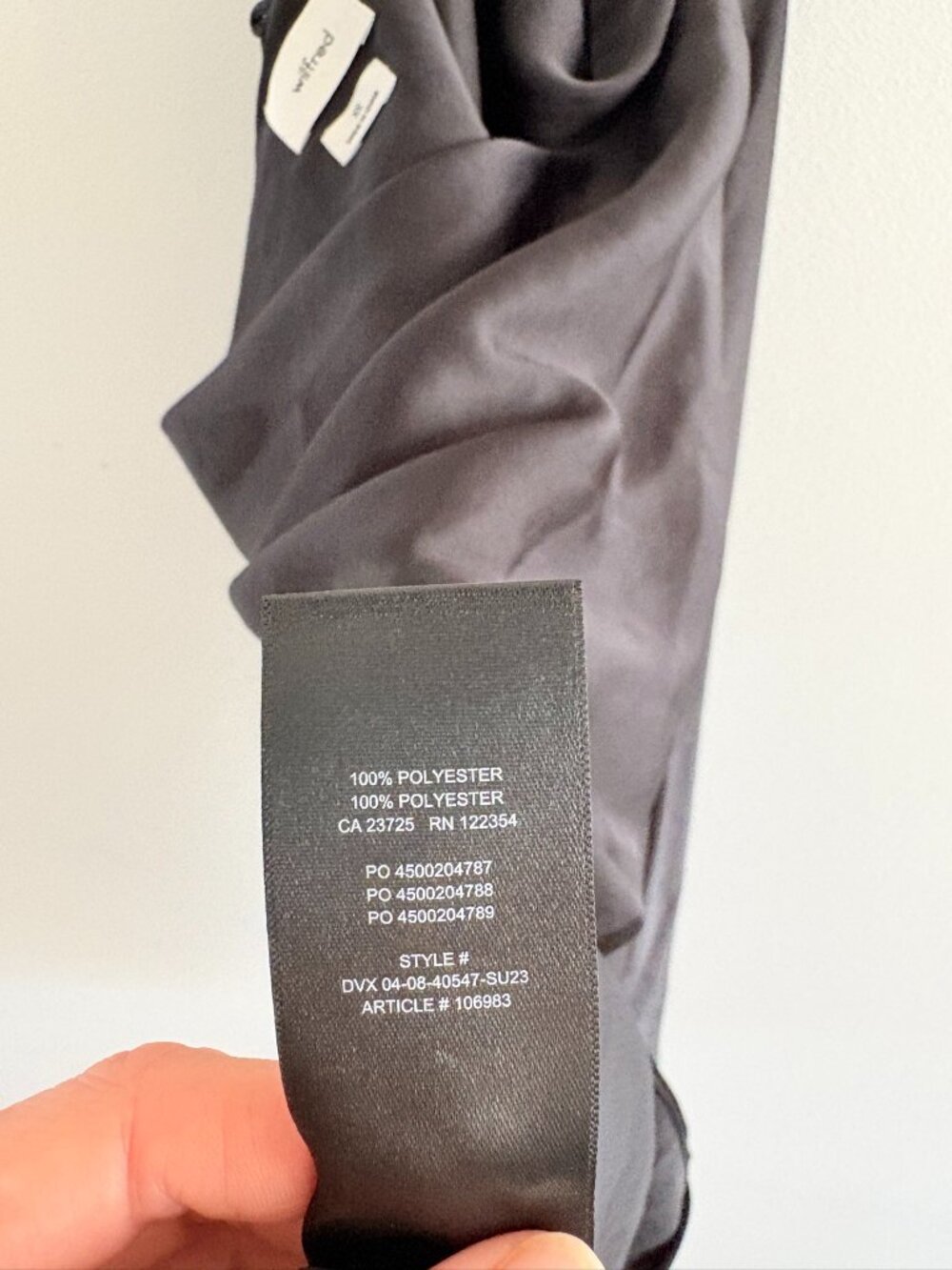 Aritzia Wilfred Harmonist Satin Mini Dress Black Size XS - Picture 6 of 6